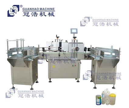 超大瓶立式圓瓶貼標(biāo)機(jī)（帶送/收盤）