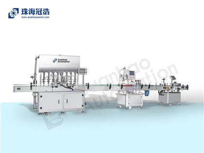 自動化膏體、液體灌裝、旋蓋、貼標生產(chǎn)線